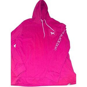The Black Dog Martha's Vineyard Pink Hooded Graphic T-Shirt Womens XL LS